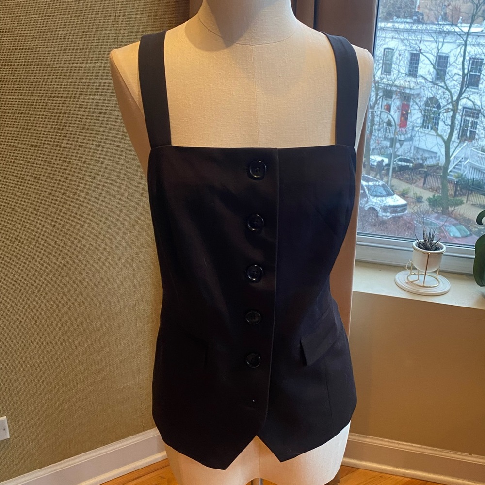 Halogen Tailored Vest with Button Closure